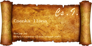 Csenka Ilona névjegykártya